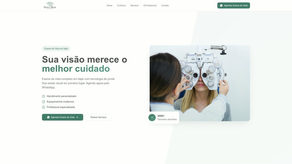 Miniatura do site Bom Olhar Optometria
